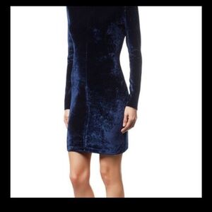 Luxurious Midnight Blue Velvet Women's Dress
